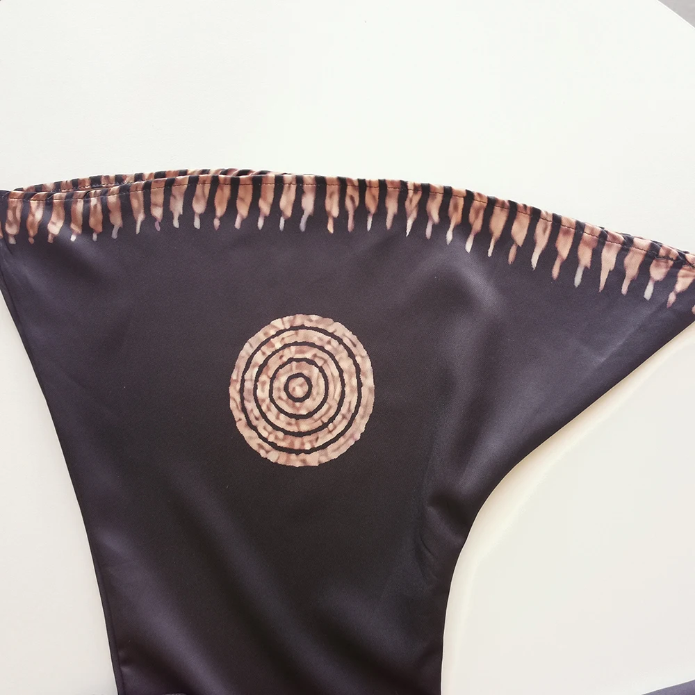 Женское винтажное платье в африканском стиле Осеннее Черное длинное с