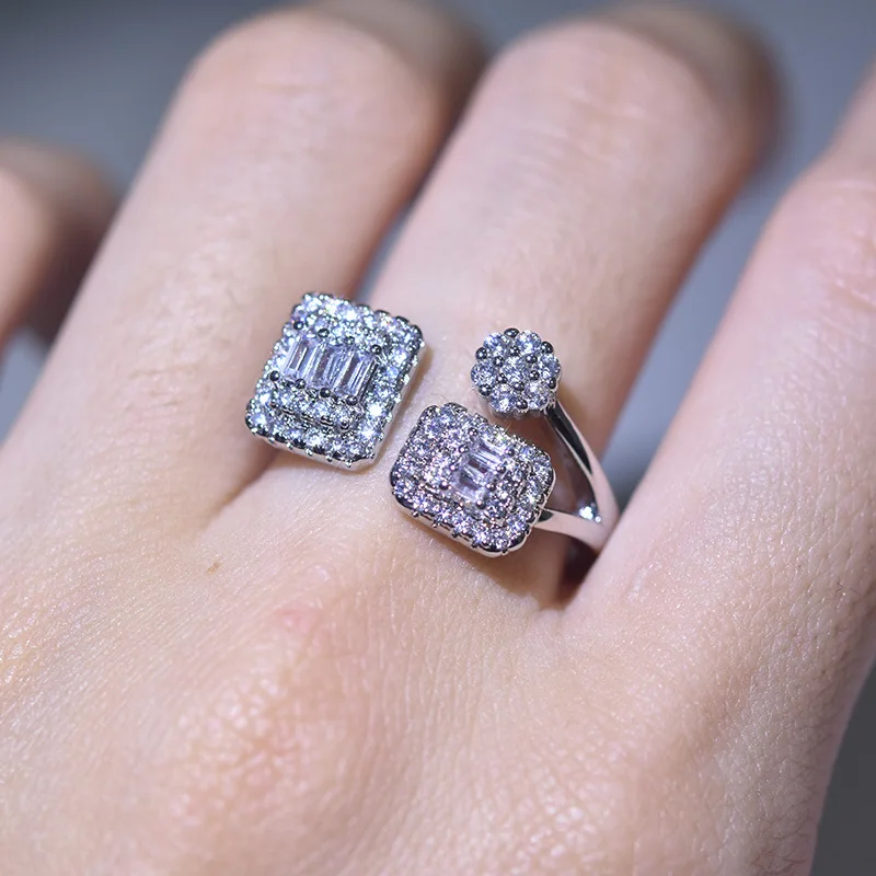 Настоящий бренд серебро 925 пробы бриллиантовое кольцо для женщин Anillos Bizuteria