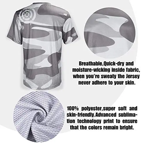 

Men's Downhill Jerseys Short Sleeve Mtb Mountain Bike Shirts DH Motorcycle Jersey Camouflage Motocross Mallot Ciclismo Hombre