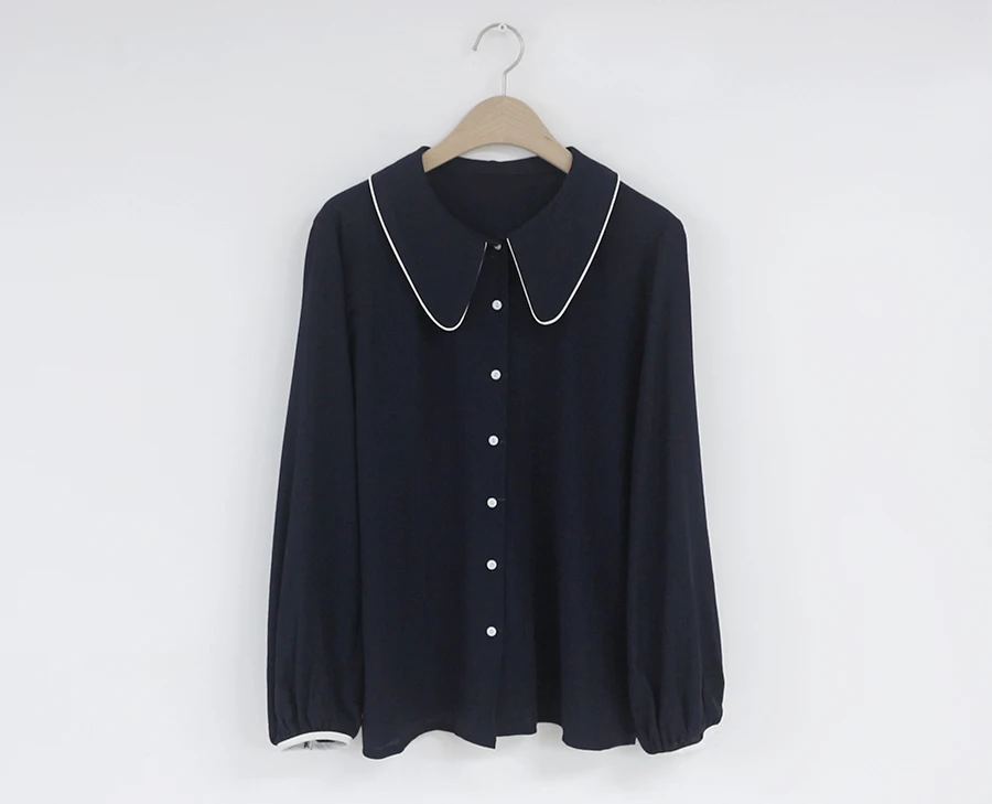 S XL рубашка большого размера весенние женские повседневные синие топы бархатные