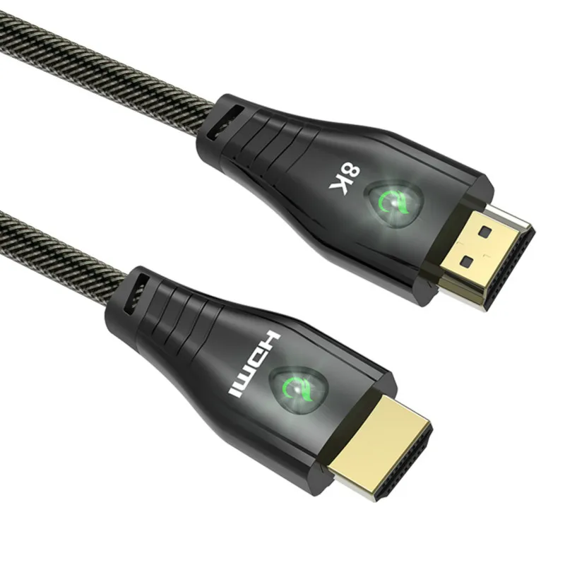 

HDMI2.1 8K Cable Adapter with LED Working Indicator for Super High Resolution 0.5m 1m 2m 3m 5m 10m