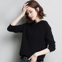 Women Hooded Sweater 2020 New Female Long-sleeved Knitted Pullover Jumper Pull Femme Clothes Loose Outwear Designer 2020 New