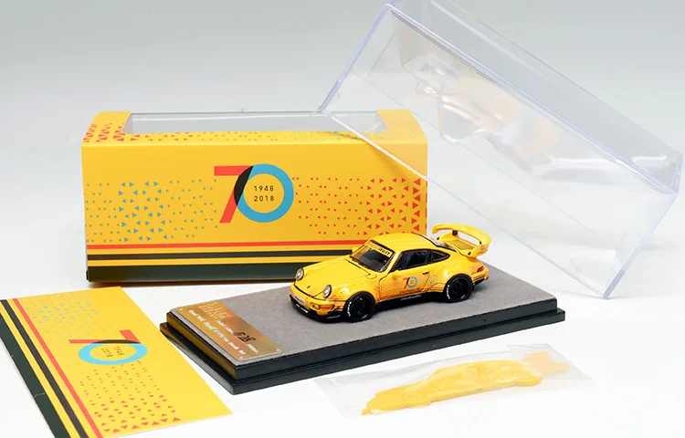 

PGM 1:64 911 RWB 964 RAUH-Welt 70th Cinderella Yellow Ordinary Diecast Model Car