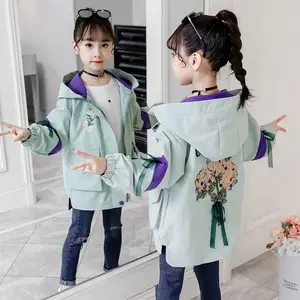New Embroidery Jacket Girls Windbreaker Fashion Spring and Autumn Wear Children Clothes HPY011 in Pakistan