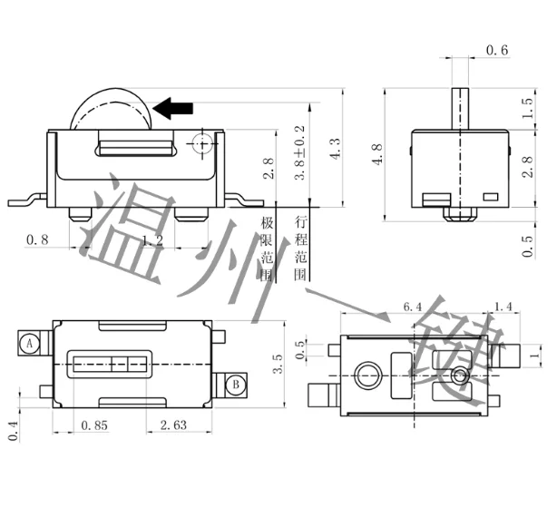 10 шт. KFC-V1-15D цилиндр ограниченная камера сброс Микровыключатель Высокий срок