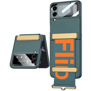 Samsung Galaxy Z Flip 3 Phone Case Heavy Duty Silicone Protective Cover
with Strap Shockproof Smartphone Protector(z flip 5G)
