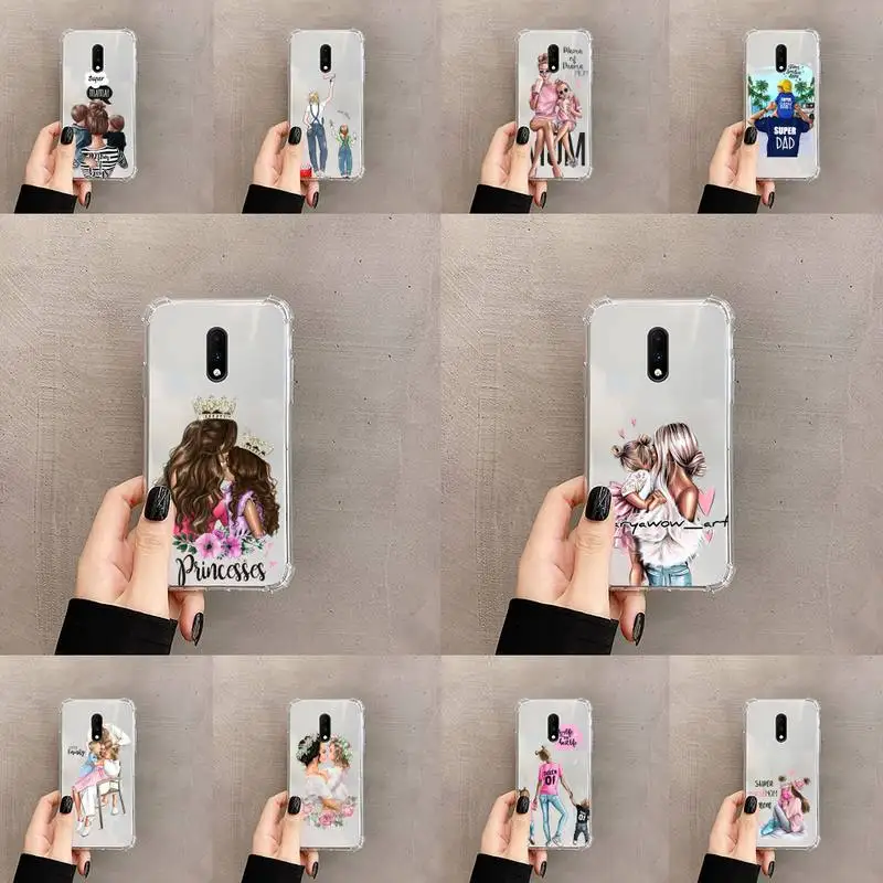 

girl Queen Mom and baby Phone Case Transparent For OnePlus MEIZU MEITU M 7 8 9 16 17 T PRO XS moible bag