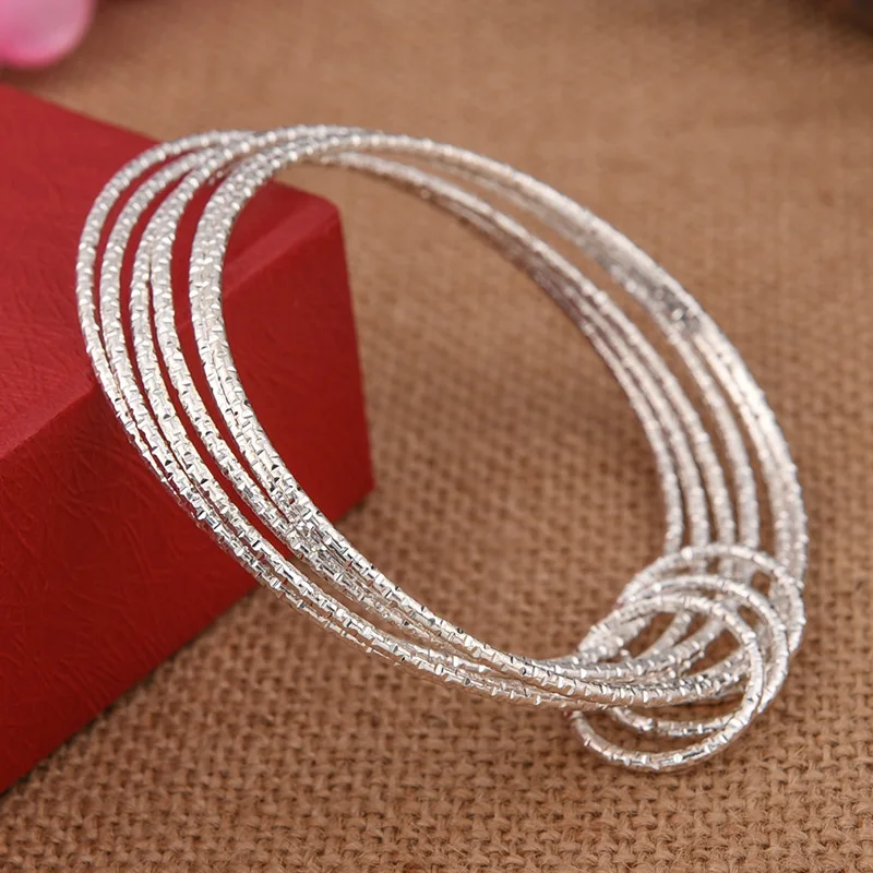 

New Style Women's Bracelets Fashion Multi-Ring Bracelet Thin Ring Multi-Layer Bracelet Bracelet 6 Silver Color Bracelet