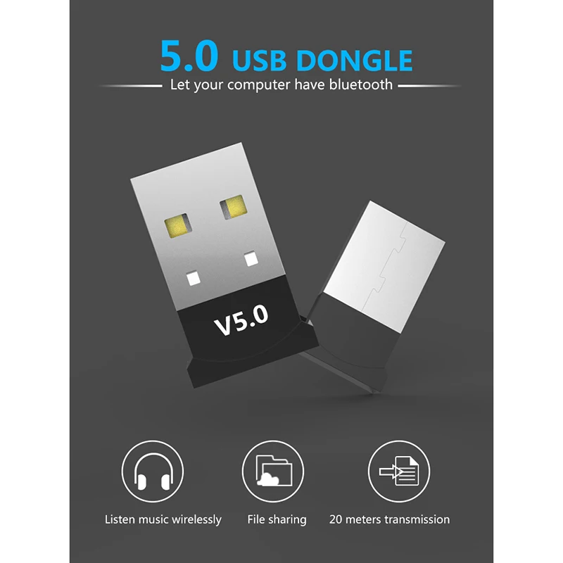 Bluetooth адаптер 5,0 USB настольный компьютерный блок фар Bluetooth аудио приемник Ключ Музыка Аудио приемник Windows передатчик