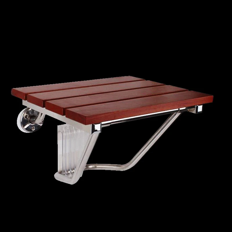 Банный стул из твердой древесины 30% складной сиденье для ванной комнаты