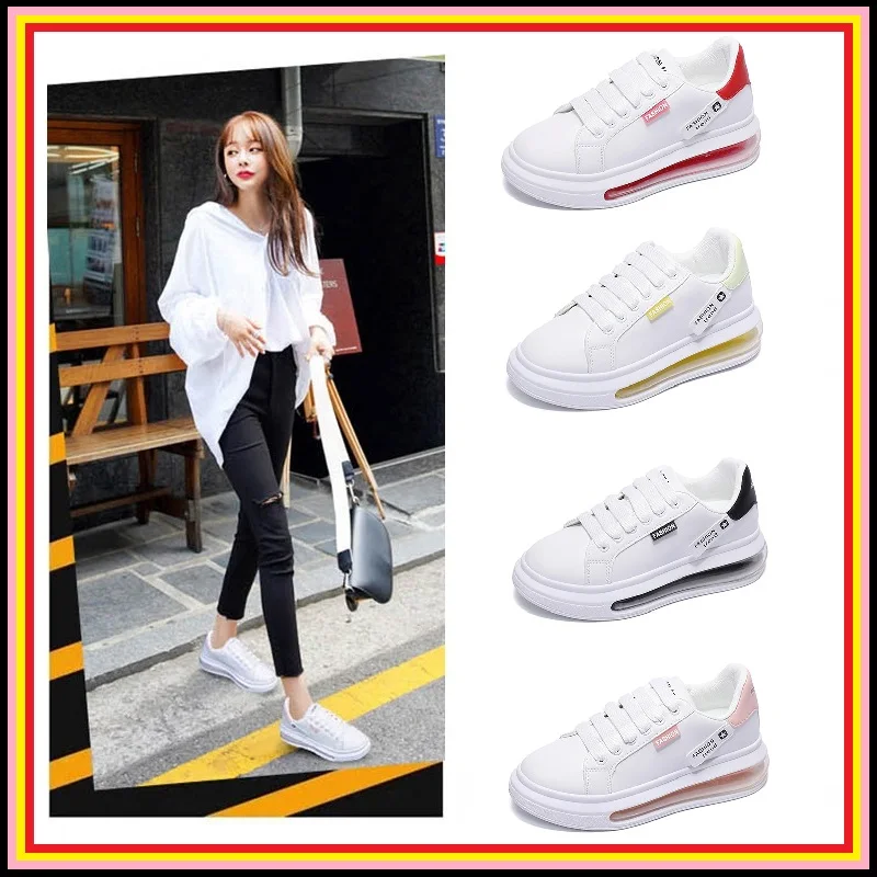 

2021 White Shoes Women Running Shoes Women Heighten shoes Slip on Trainers Women Fashion Platform Sneakers Women Flats