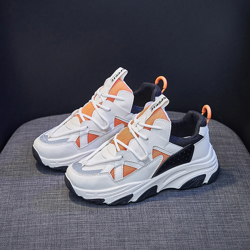 

2021 autumn new Korean style student leisure heightening sports shoes women's fashion running shoes women's fashion dad shoes