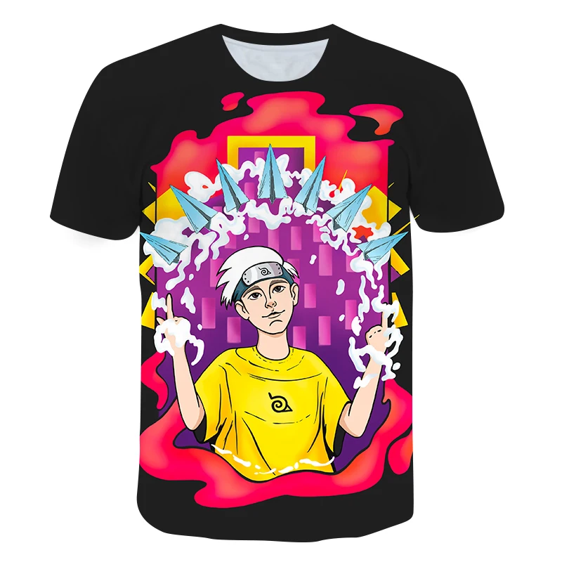 Kids T-shirt 3D Printing Japanese Classic Anime Harajuku Street Boy Girl Fashion Shirt 4-14T Interesting Clothes