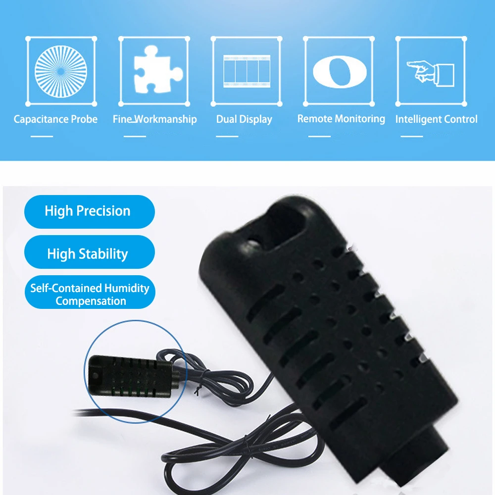ZFX-ST3022 Temperature Humidity Controller Digital Dual Display Thermostat Humidistat for Freezer Fridge Hatching | Инструменты