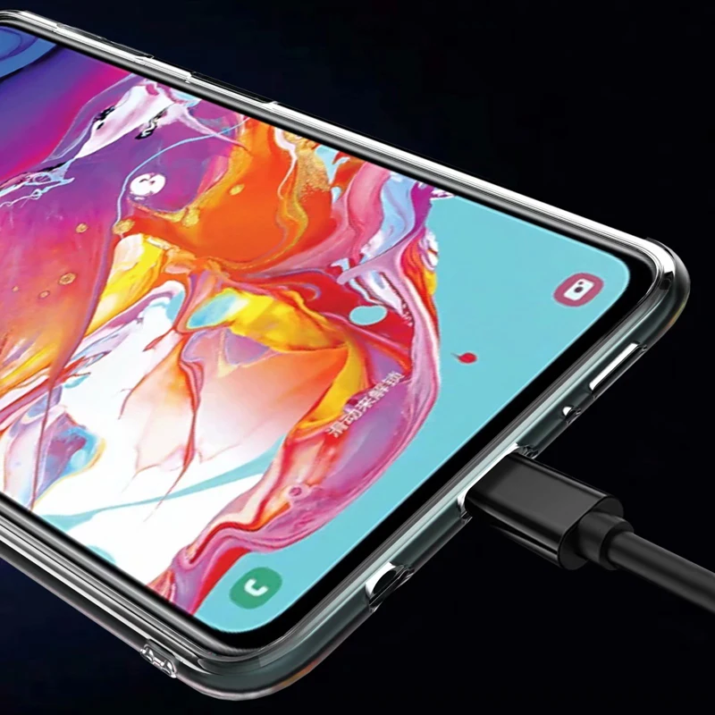 Magnetism Holder Soft TPU Phone Cases For Samsung Galaxy A7 2018 Ultra Slim Clear Silicone Cover | Мобильные телефоны и