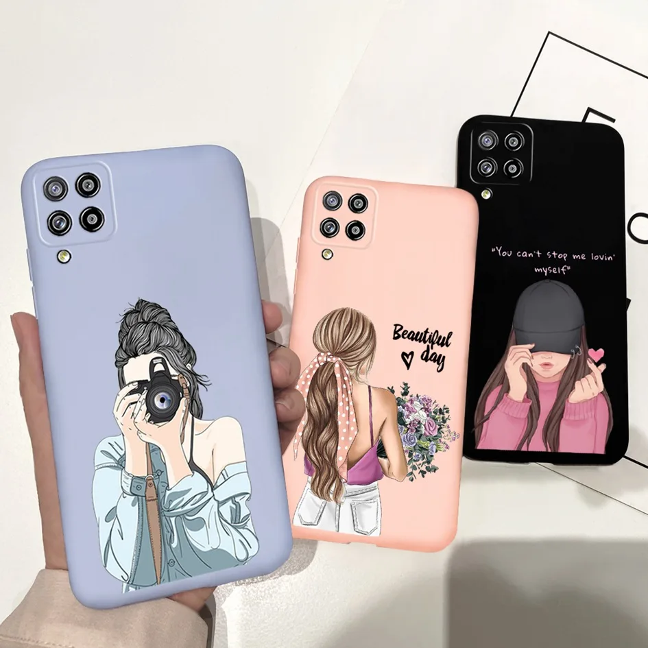 Shockproof Bumper For Samsung Galaxy A22 A 22 Case 2021 Candy Daisy Cactus Love Heart Painting Phone Cover Fundas | Мобильные