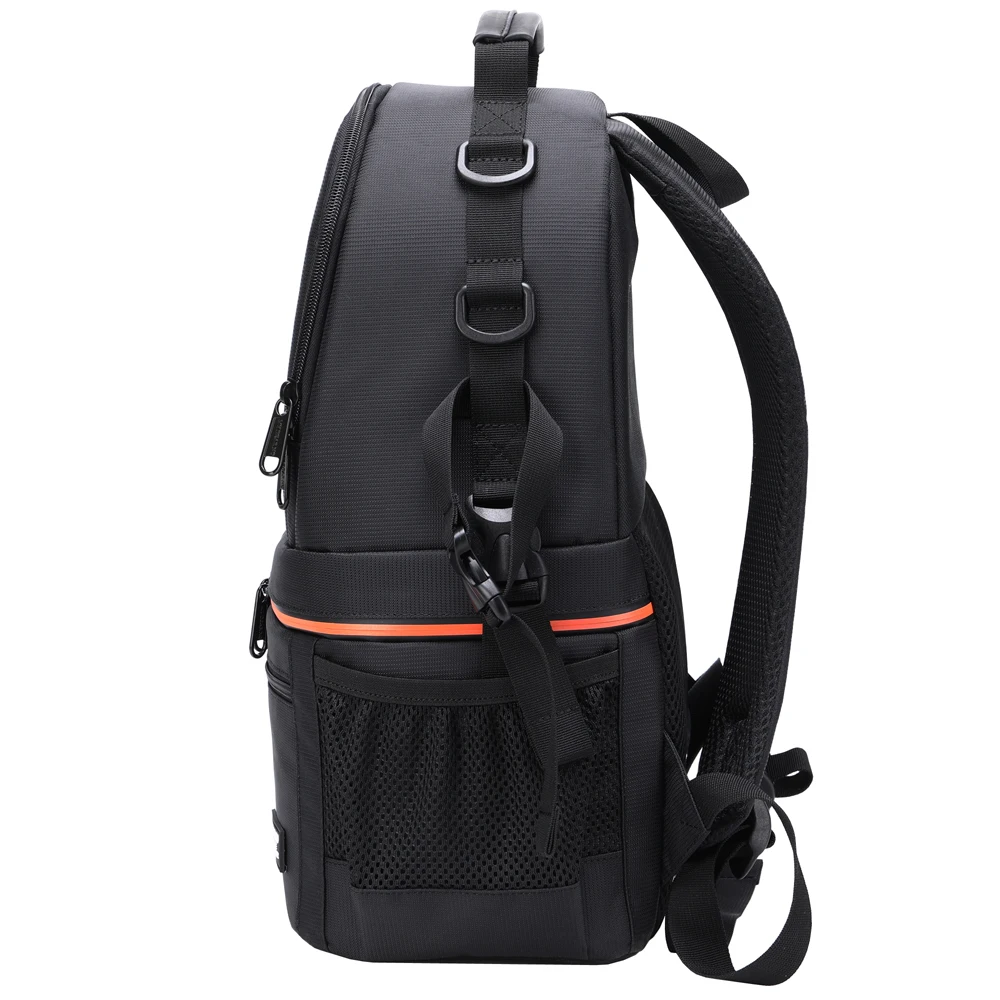waterproof camera dslr shoulders backpack w reflective stripe video tripod carry case men women photography outdoor travel bags free global shipping