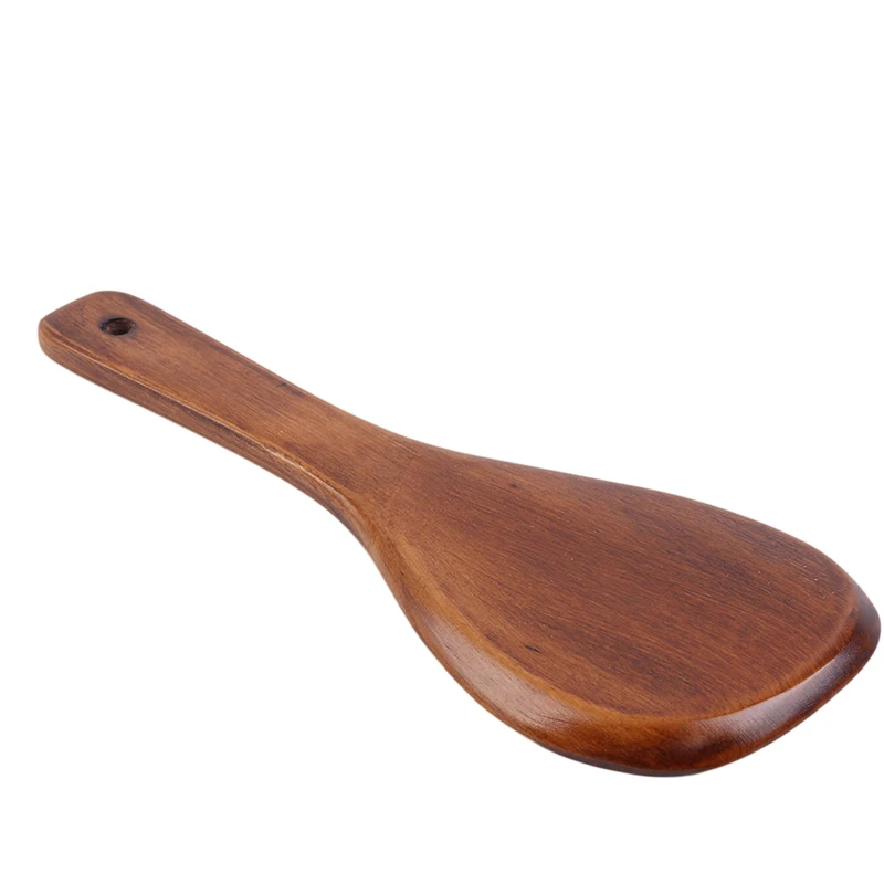 Кухонная Тернер шпатель рисовая ложка Длинная Деревянная Лопатка лопатка для