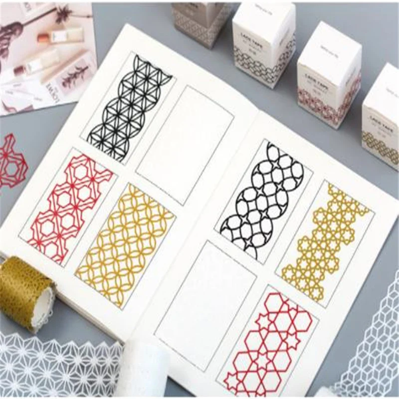 1 шт. 4-5 см * 5 м кружевные наклейки в стиле ретро черный декоративная кружевная