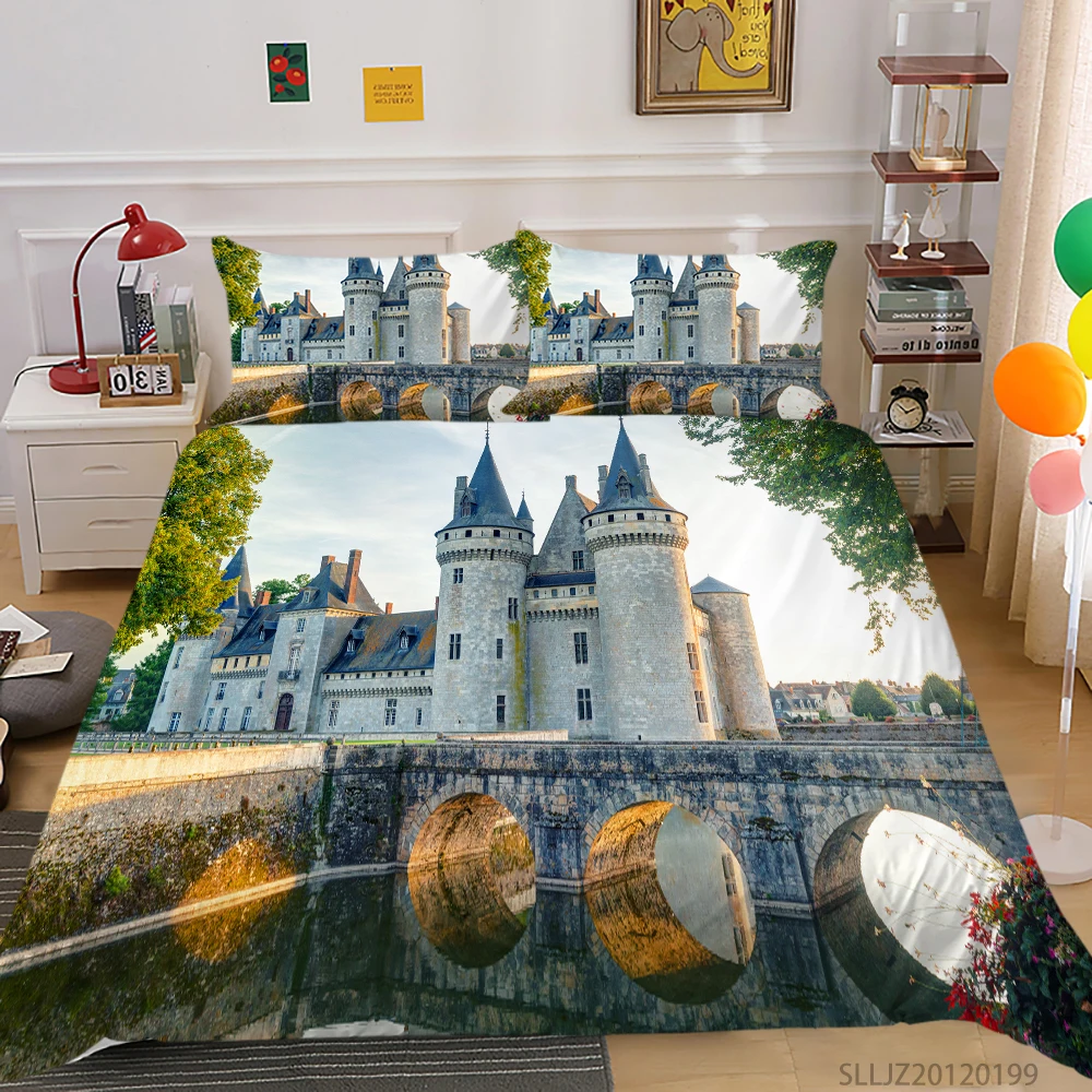 

Architecture Queen Bedding Set Luxury Duvet Cover Set Bedroom Decoration For Kids Adult Modern Home Bed Set 2/3 Pcs