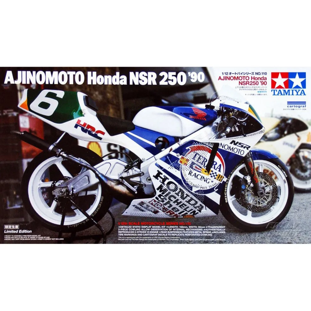 Tamiya 14110 1/12 Ajinomoto NSR250 90 масштаб сборки модель мотоцикла строительные комплекты oh rc