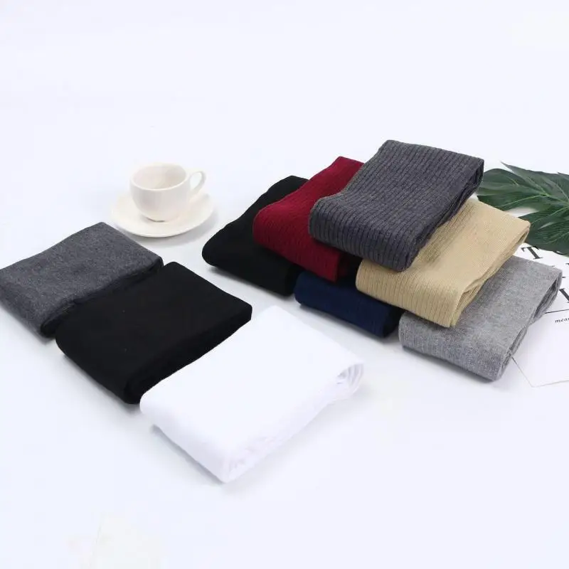 Пикантные теплые длинные хлопковые чулки выше колена женские зимние гольфы до