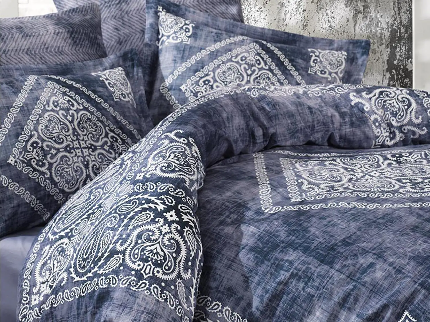 

Grace Digital Premium Satin Double Bed Duvet cover set Blue