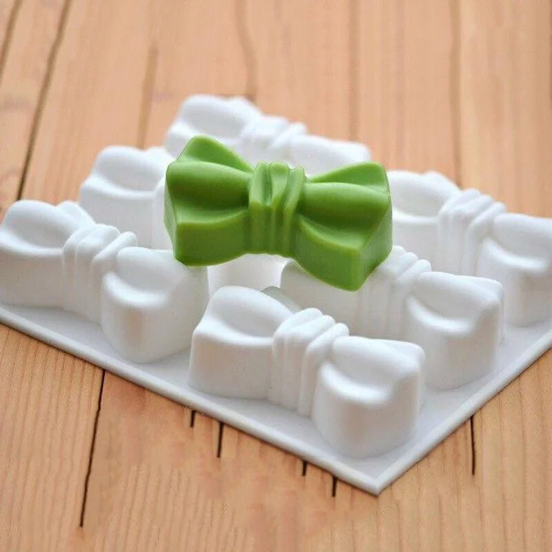 Форма для мыла в виде галстука-бабочки SJ с 6 картриджами круглая силиконовая