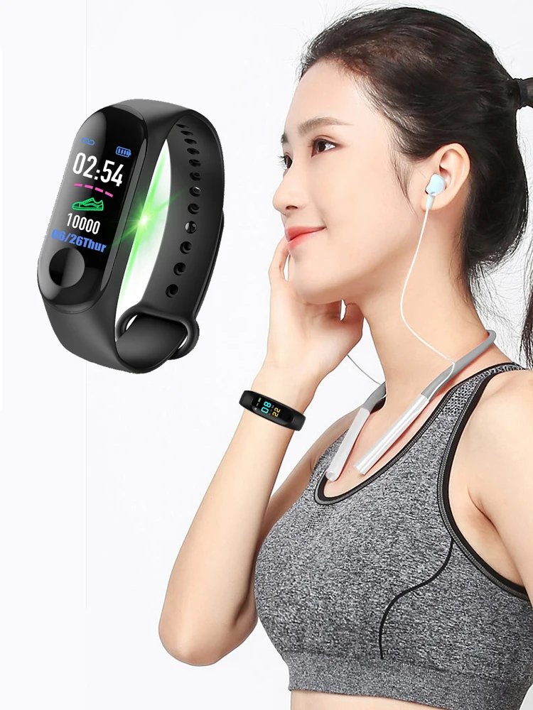 Умные часы M3 спортивные фитнес цветной экран водонепроницаемый монитор