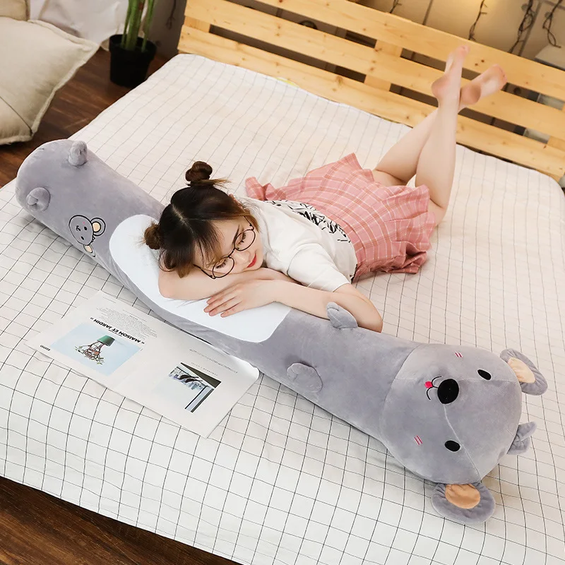 

Plush Animals Cylindrical Long Round Bolster Sleeping Friend Boys Girls Grown-up Bed Overnight Plushie Pillows 85/135cm HT