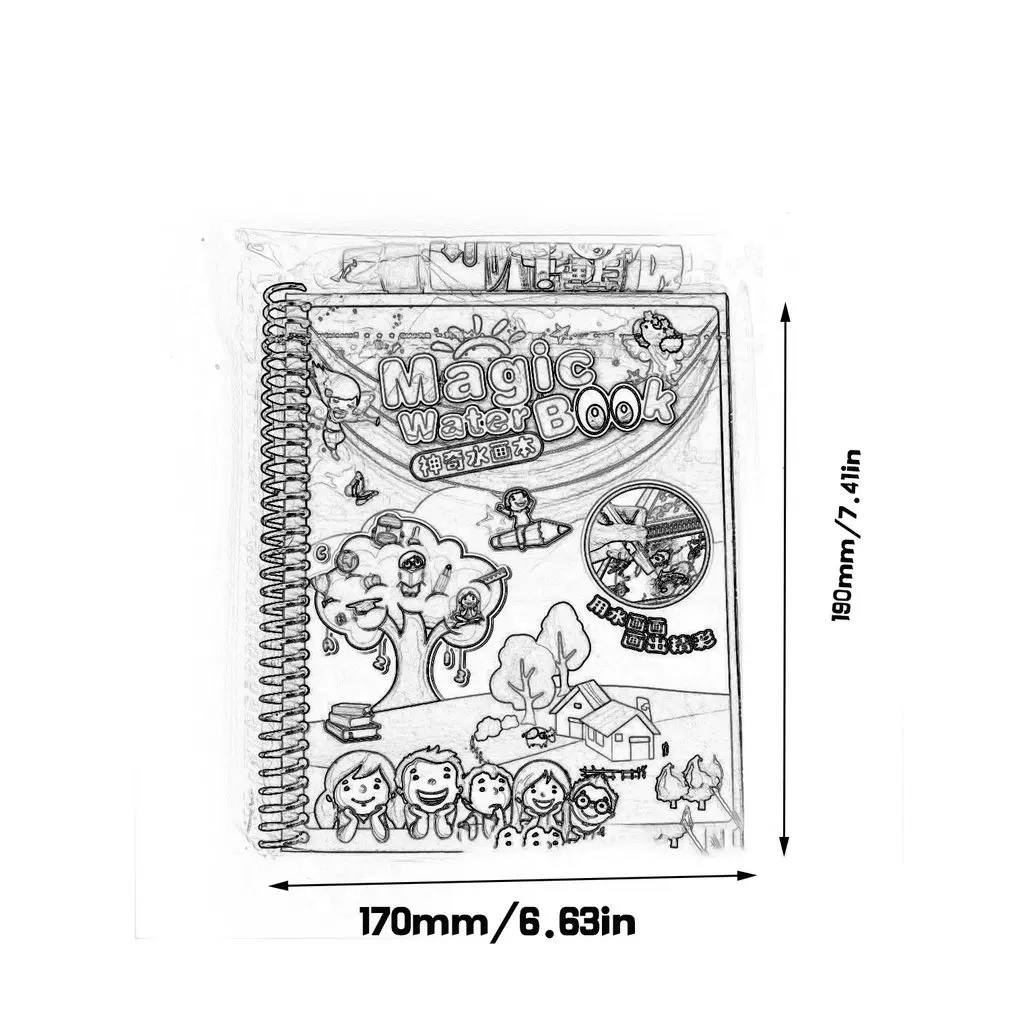 Разноцветная детская волшебная рисованная краска водный коврик для рисования