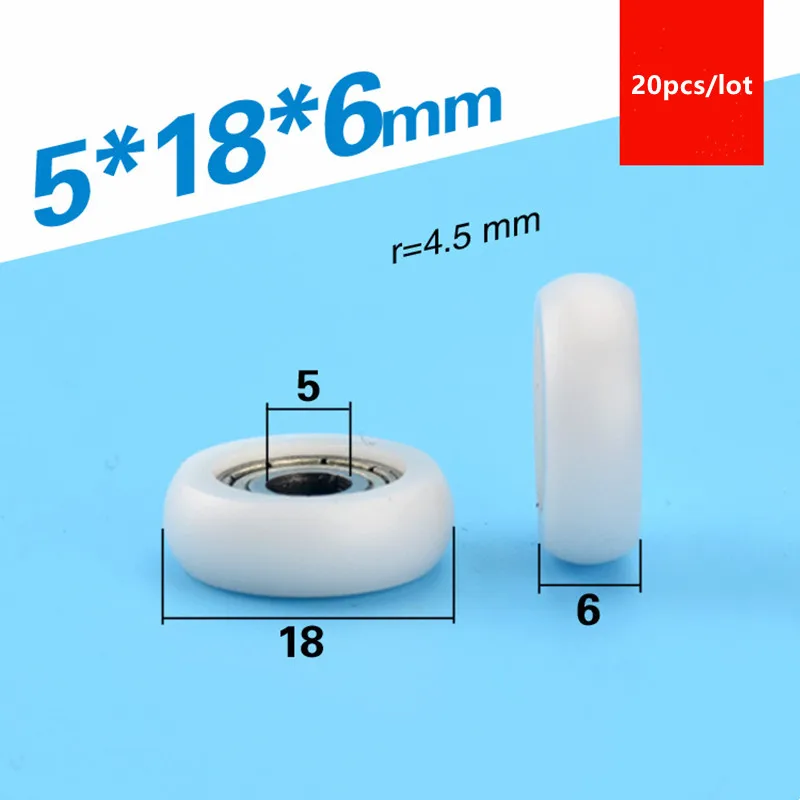 

20 шт., подшипник с пластиковым покрытием для 3D-принтера