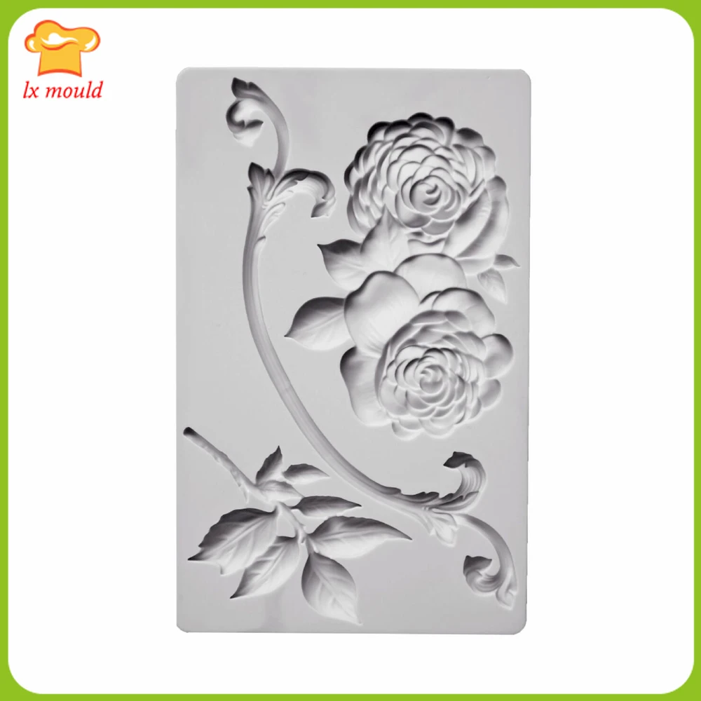 

Rose Fondant Silicone Mould Leaf Baking Dessert Cake Chocolate Decoration Mold DIY Epoxy Tools