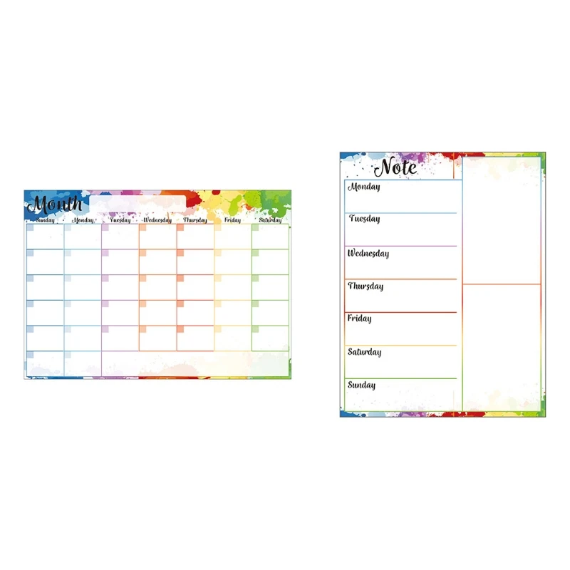 Soft Magnetic Whiteboard Monthly/Weekly Schedule Self-discipline Soft Whiteboard Message Schedule for Home Office Fridge