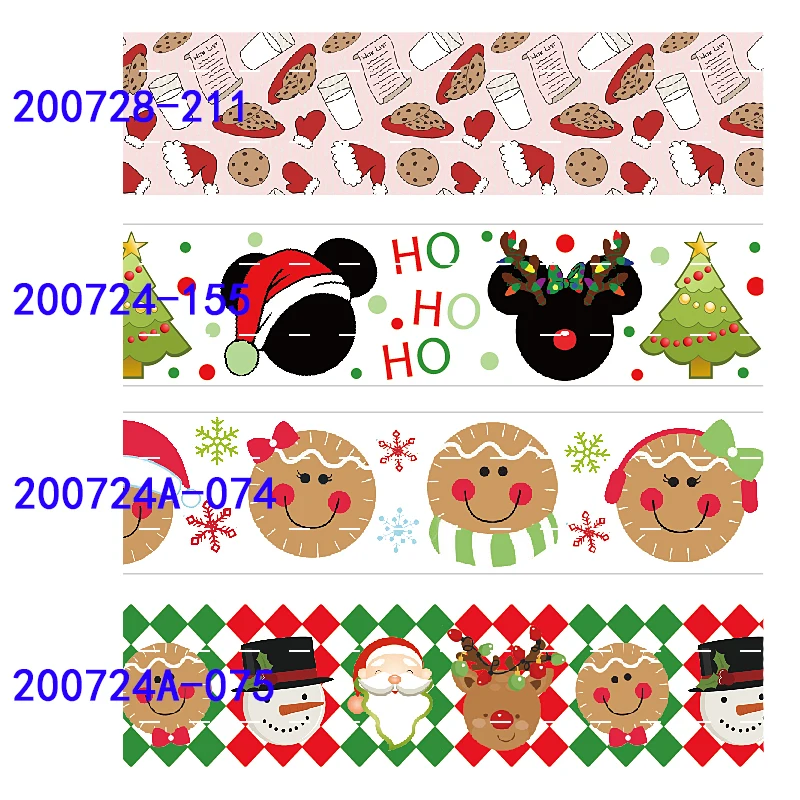 

FLRARIBBONS christmas cartoon printed groasgrain ribbon foe 50yards 22mm 38mm 75mm