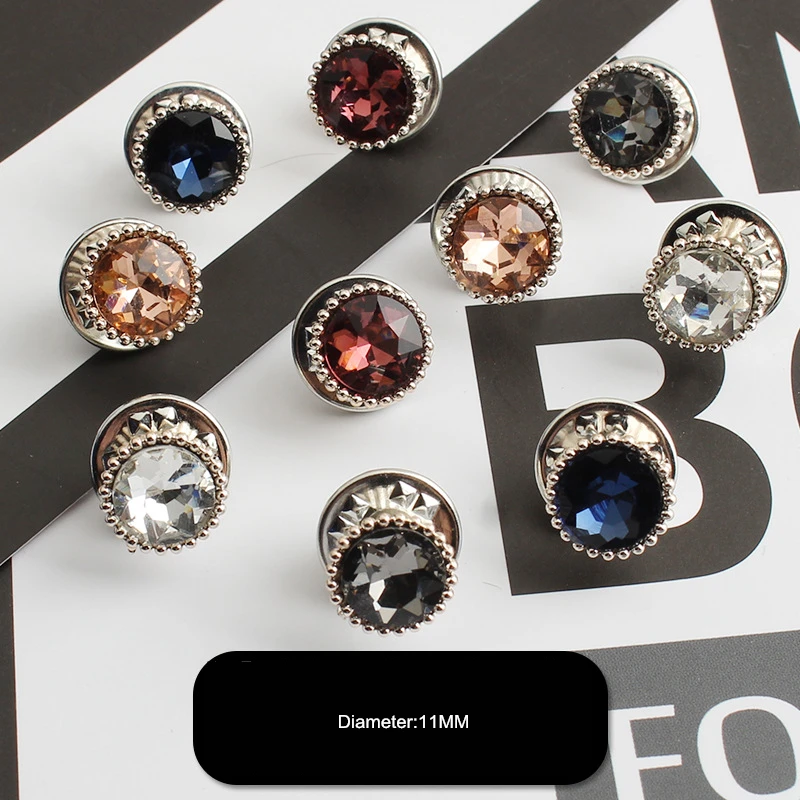 10 шт. Различные стили металлических брошей кнопок ручной работы для одежды, ремесел, декоративных шпилек для одежды с цветами из жемчуга, пресс-гвоздик и аксессуаров.