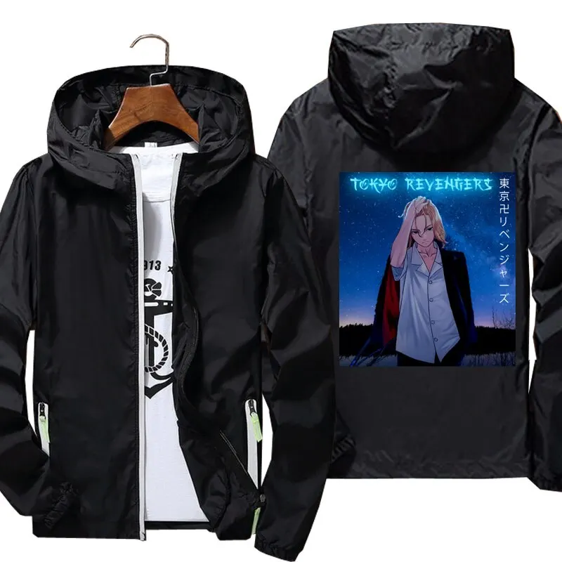 

2021 Men's jacket manjiro sano tokyo revengers printing indbreak jacket Reflective Skin Sun Spring Autumn brand jacket