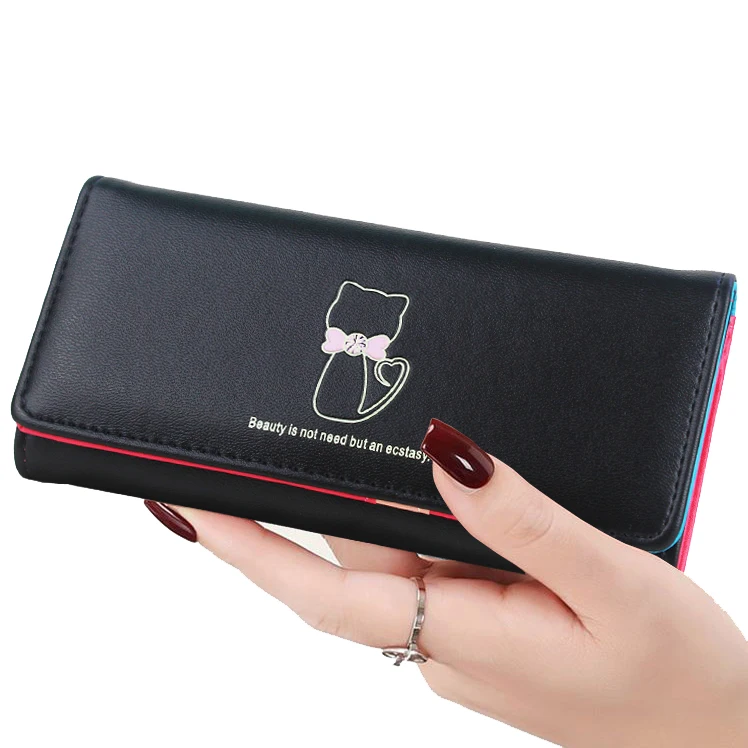 Дамские кошельки кошелек с кармашком для монет женские длинный держатель карт