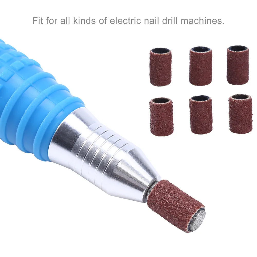 1Box Electric Manicure Grinder Accessories Electroplated Diamond Fingernail Polisher Rod Diameter2.35mm Handle Ceramic Milling