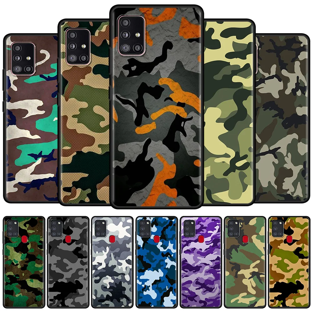 

Camouflage Army Case For Samsung Galaxy A51 A12 A21s A71 A32 A52 A22 A72 A41 A03s A11 A42 A02s A01 A81 Silicone Phone Cover Capa