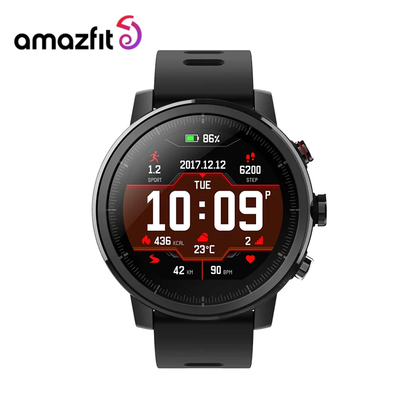 Смарт-часы Amazfit Stratos водонепроницаемые (5 атм) с GPS