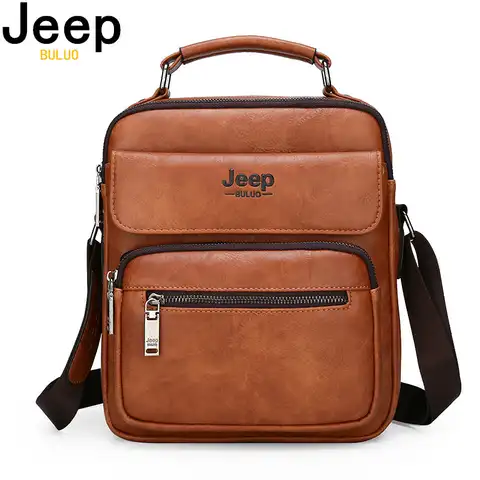 Мужские кожаные переносные сумки jeep buluo, оранжевая сумка для iPad 9.7", повседневная деловая сумка для документов, брендовая сумка с ремнем чере...
