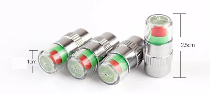 4 шт./лот 2,0/2,2/2,4 Бар 30/32 PSI шин Давление монитор Давление датчик Кепки Сенсор Индикатор оповещения мониторинг ящик для инструментов