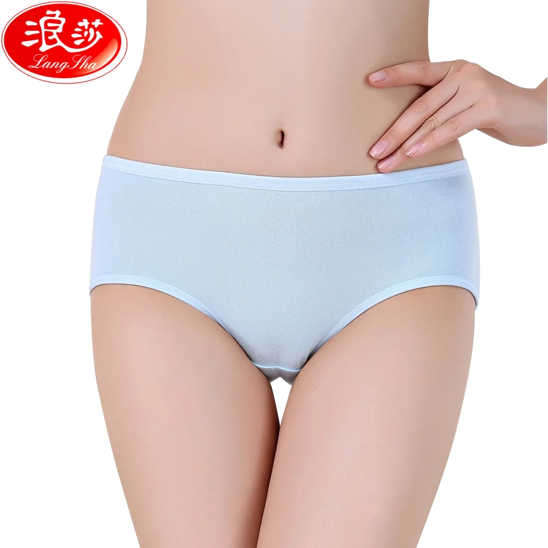 чистый хлопок трусы  Женские хлопковые трусики брифы LANGSHA на каждый день
