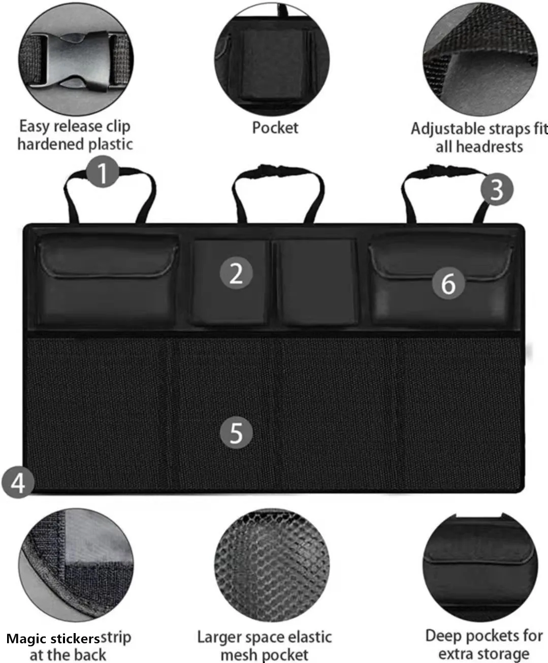 Органайзер для багажника автомобиля Универсальная регулируемая сумка хранения