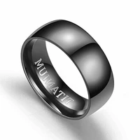 2021 hand jewelry titanium titanium steel ring fashion mens stainless steel black ring