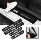 Автомобильные кожаные аксессуары для защиты дверей из углеродного волокна для Jeep Renegade Compass Wrangler Patriot Grand Cherokee