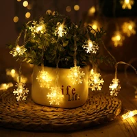 3m 20leds christmas snowflake led lights string white warm light hanging garland for 2022 new year xmas party home decoration