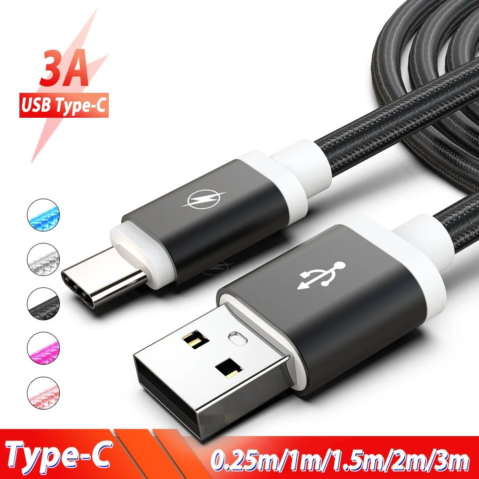 Кабель USB Type C 3 1 для быстрой зарядки 25 см 5 м 2 м|Кабели мобильных телефонов| |