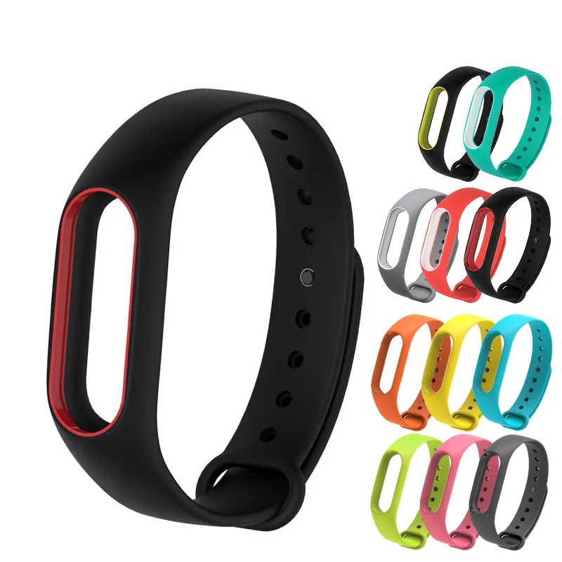 

Colorful Silicone Anti-fading Wrist Strap for Xiaomi Mi band 2 Replacement Watchband for M2 Original Wristbands For Miband strap